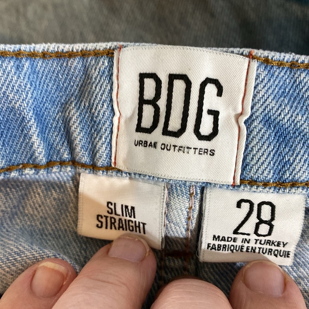 BDG Light Blue Straight Leg Jeans - Picture 10 of 12